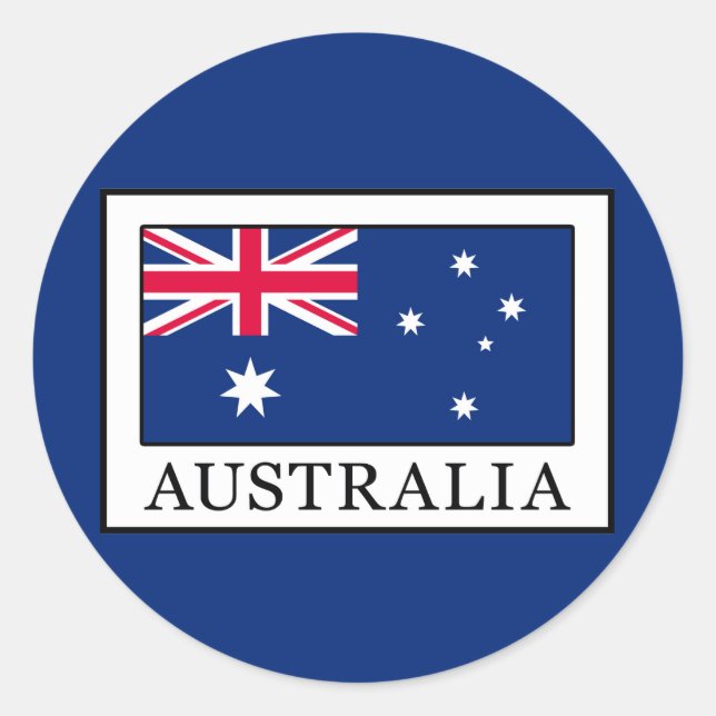 Australia Classic Round Sticker (Front)