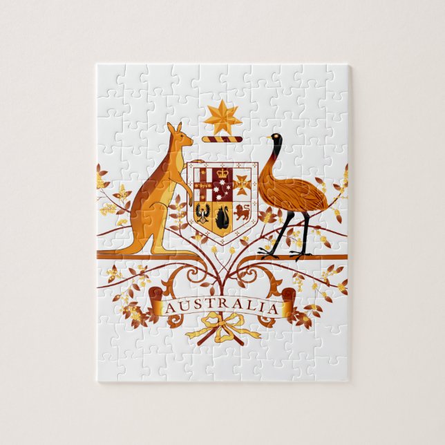 Australia COA Brown Jigsaw Puzzle (Vertical)