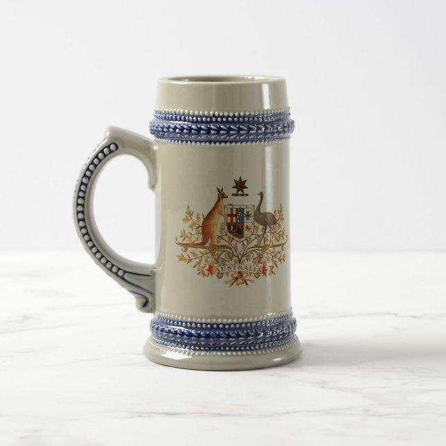 australia coat of arms beer stein (Left)