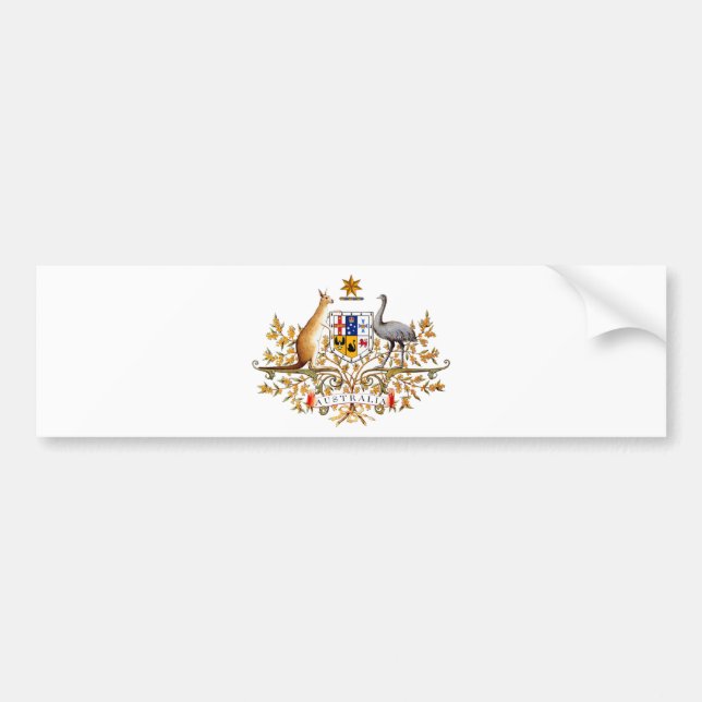 Australia coat of arms bumper sticker (Front)