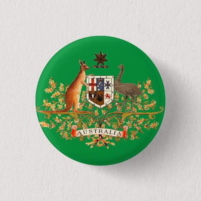 australia coat of arms button (Front)