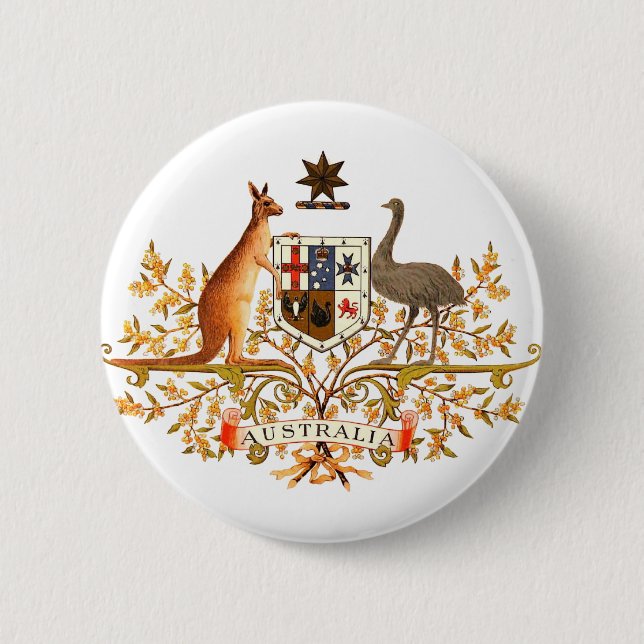 australia coat of arms button (Front)