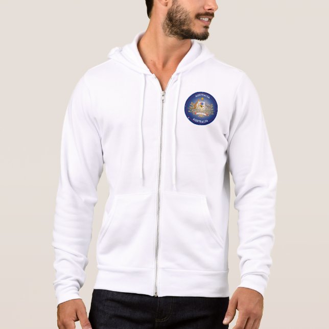 Australia Coat of Arms Circle Shape Hoodie (Front)