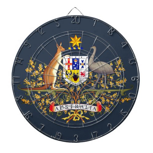 Australia Coat of Arms Dart Board