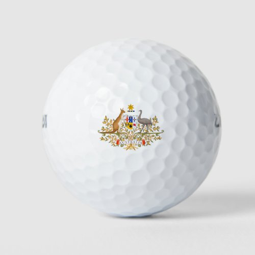 australia coat of arms golf balls