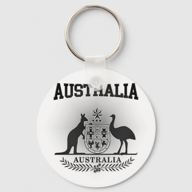 Australia Coat of Arms Keychain (Front)