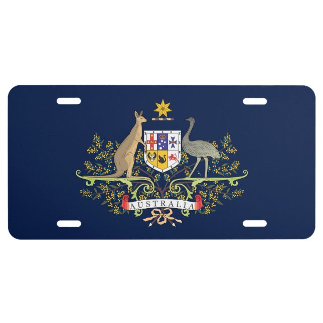 Australia Coat of Arms License Plate (Front)
