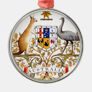 Australia coat of arms metal ornament