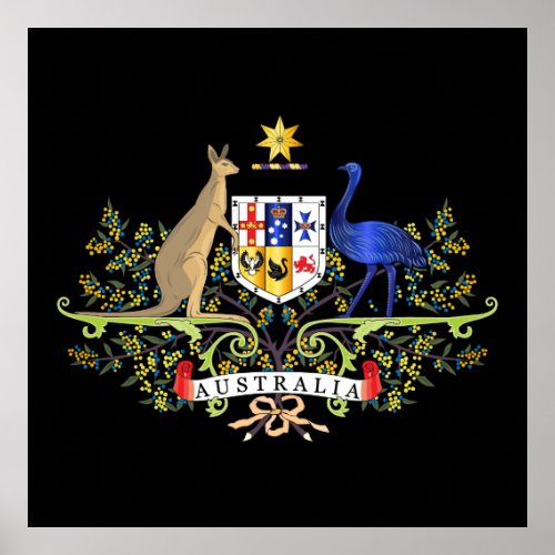 Australia coat of arms poster