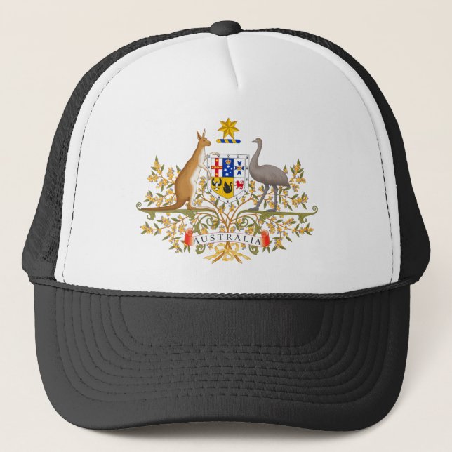 australia coat of arms trucker hat (Front)