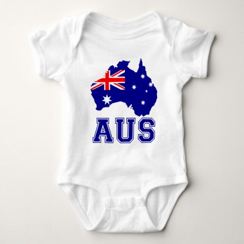 Australia Continent Baby Bodysuit