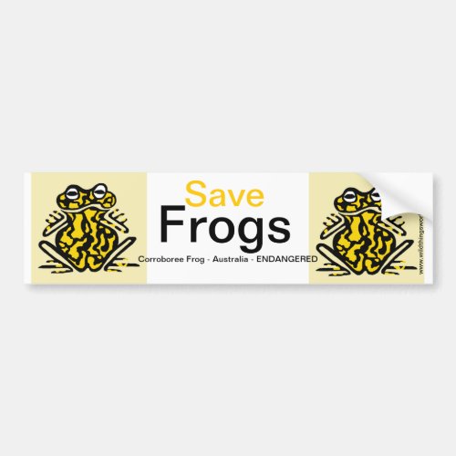 Australia _ Cool Save FROGS _Nature _ Ecology Bumper Sticker