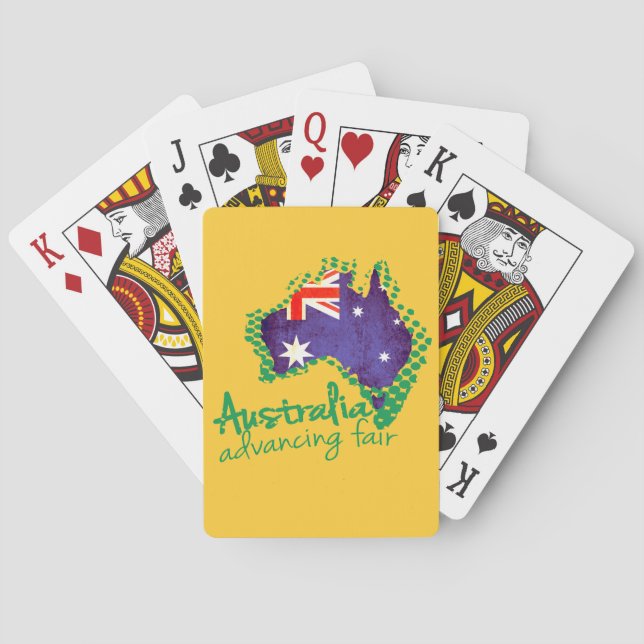 Australia country flag playing cards (Back)
