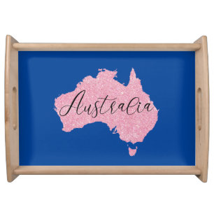 Australia Country Shining Color Serving Tray