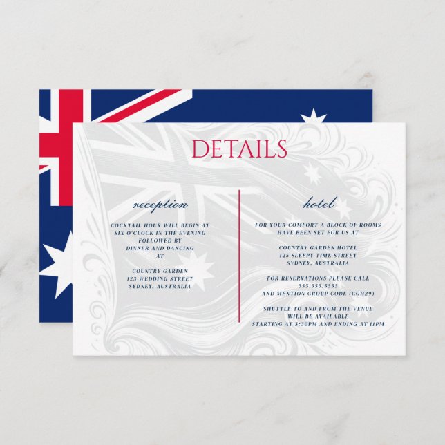 Australia Couple Enclosure Card (Front/Back)