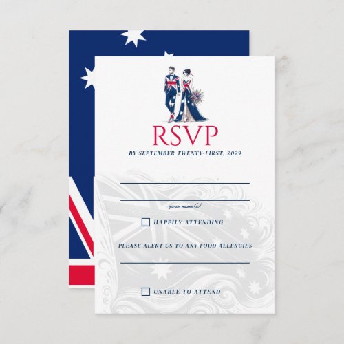 Australia Couple RSVP Card