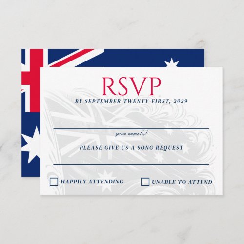 Australia Couple RSVP Card