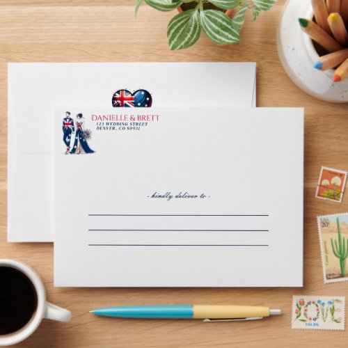 Australia Couple Wedding Envelope
