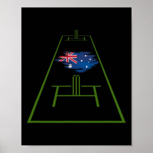 Australia Cricket Jersey Yellow Cricket Australia Poster