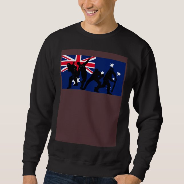 Australia Cricket Players Australian Flag Sweatshirt (Front)