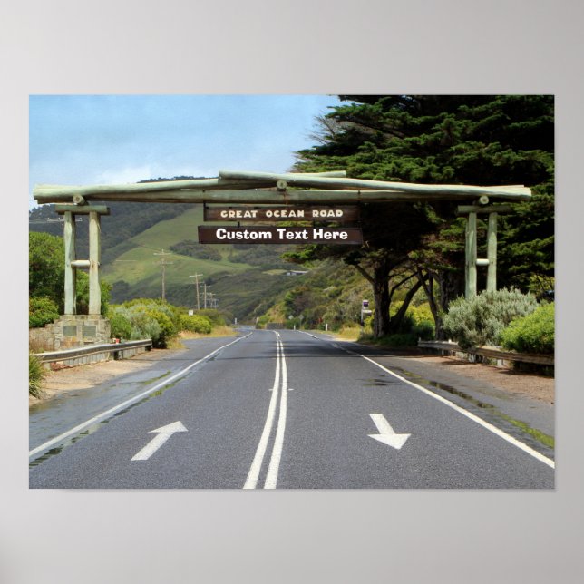 Australia Customizable Great Ocean Road Poster (Front)