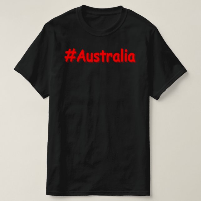 "#Australia" Cute Design. Buy Now T-Shirt (Design Front)