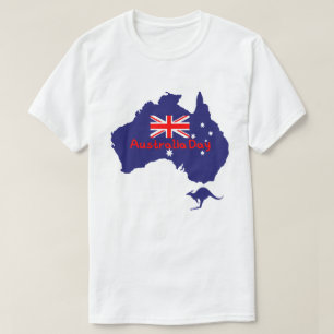 Australia Day Flag Map  T-Shirt