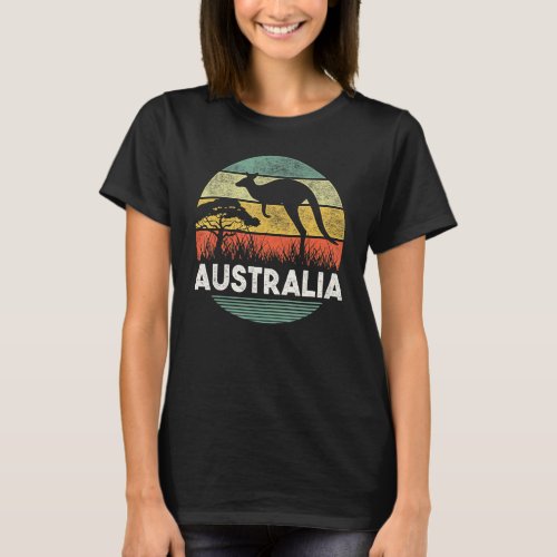 Australia Day Funny Australian Kangaroo Vintage T_Shirt