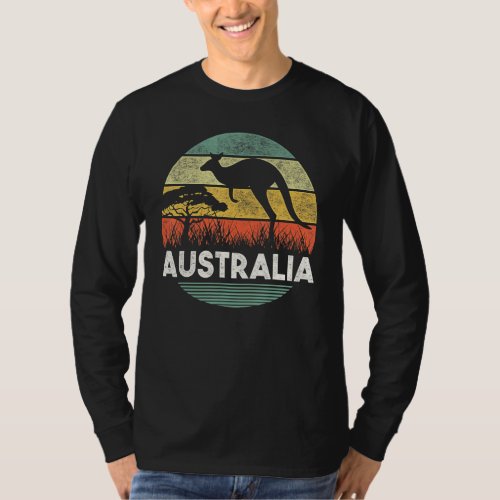 Australia Day Funny Australian Kangaroo Vintage T_Shirt
