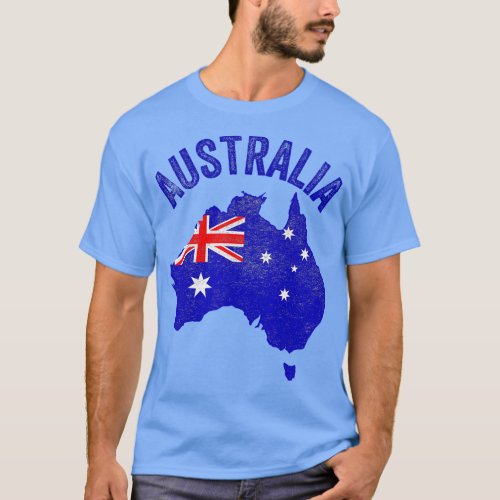 Australia Day  Funny Australian Map Flag Patriotic T_Shirt