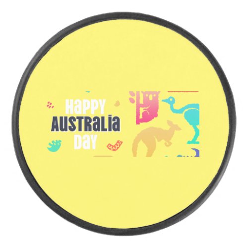 Australia Day Hockey Puck