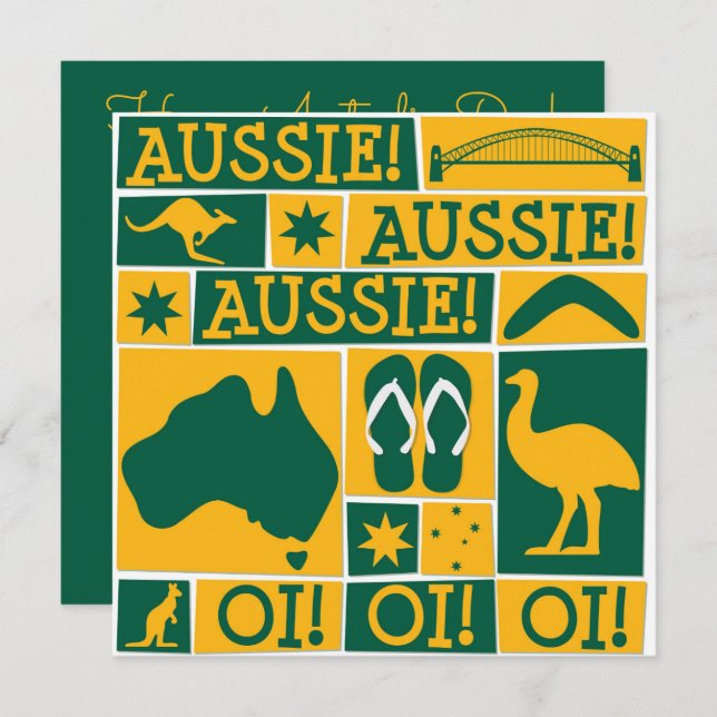 Australia Day Invitation (Front/Back)