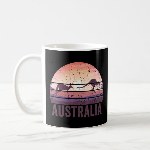 Australia Day Retro Vintage Kangaroo Men Women Kid Coffee Mug
