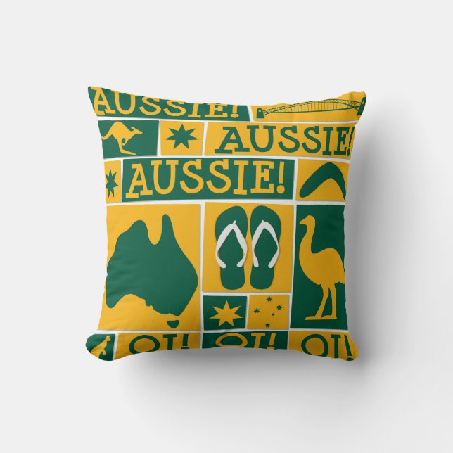 Australia Day Throw Pillow (Front)