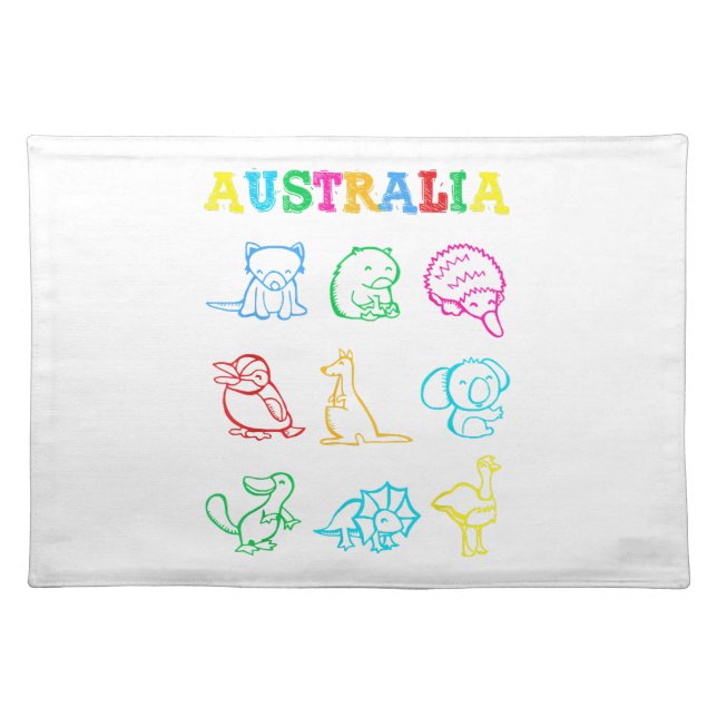 Australia Day Toddler Shirt Funny Animals Australi Cloth Placemat (Front)