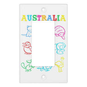 Australia Day Toddler Shirt Funny Animals Australi Light Switch Cover