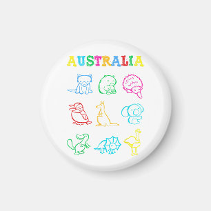 Australia Day Toddler Shirt Funny Animals Australi Magnet