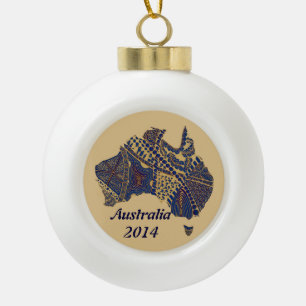Australia Decorative Souvenir Map Ornament