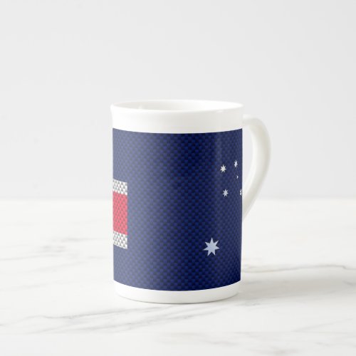 Australia Design in Carbon Fiber Chrome Style Bone China Mug