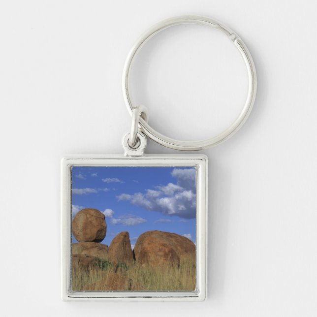 Australia, Devil's Marbles. Spherical sandstone Keychain (Front)