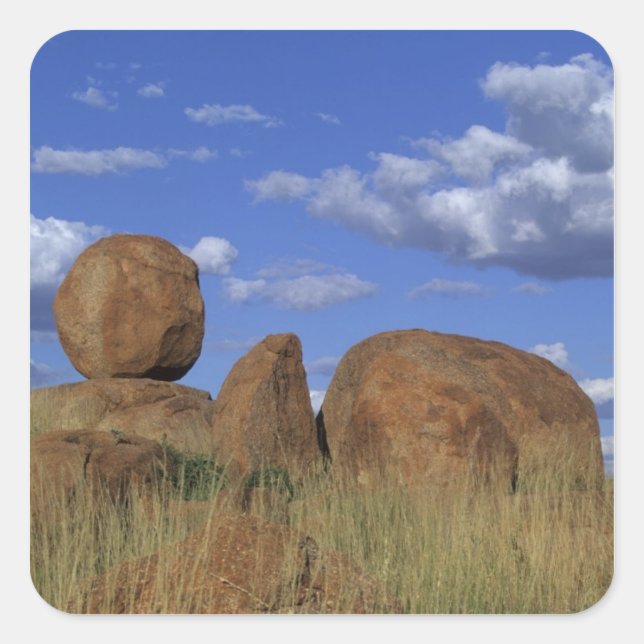 Australia, Devil's Marbles. Spherical sandstone Square Sticker (Front)