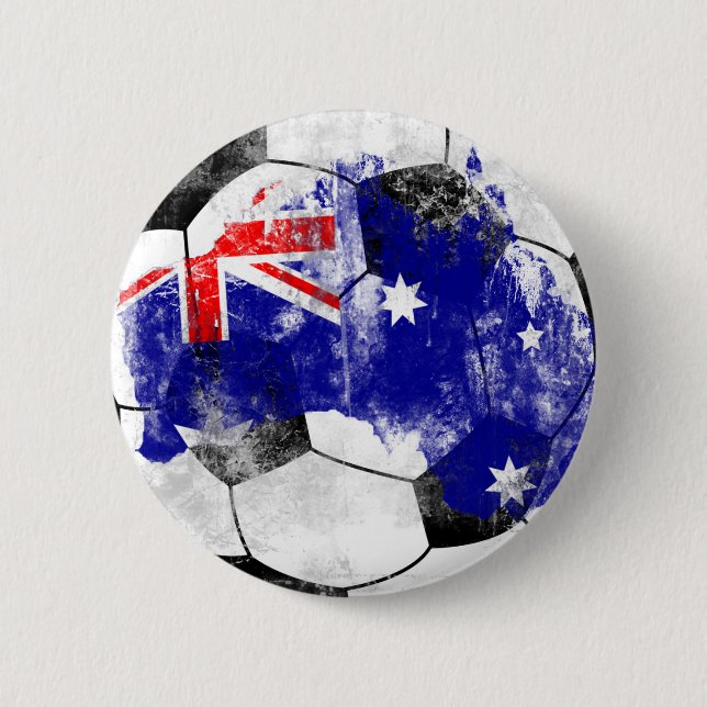 Australia Distressed Soccer Button (Front)