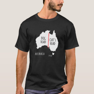 Australia Dog Head Cat's Head I Dog Geography Aust T-Shirt