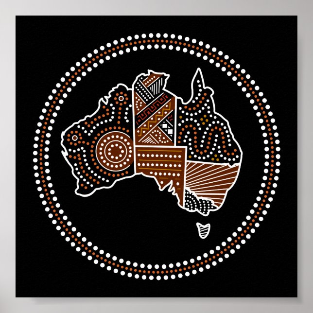 Australia dotted map poster (Front)