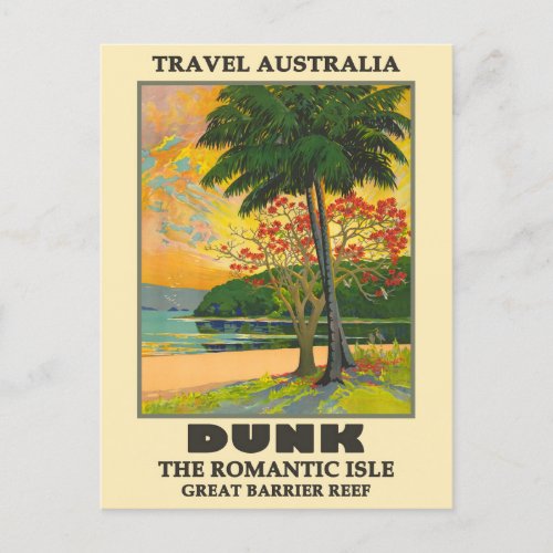 Australia Dunk Island Great Barrier Beef Travel Postcard