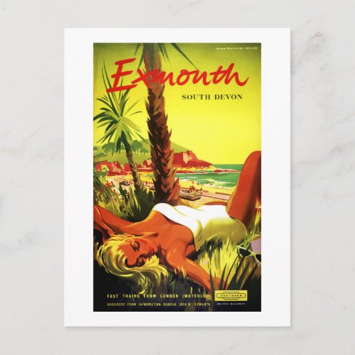 Australia Exmouth South Devon Vintage Poster Postcard