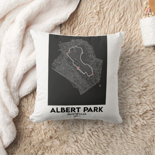Australia F1 circuit map  Throw Pillow