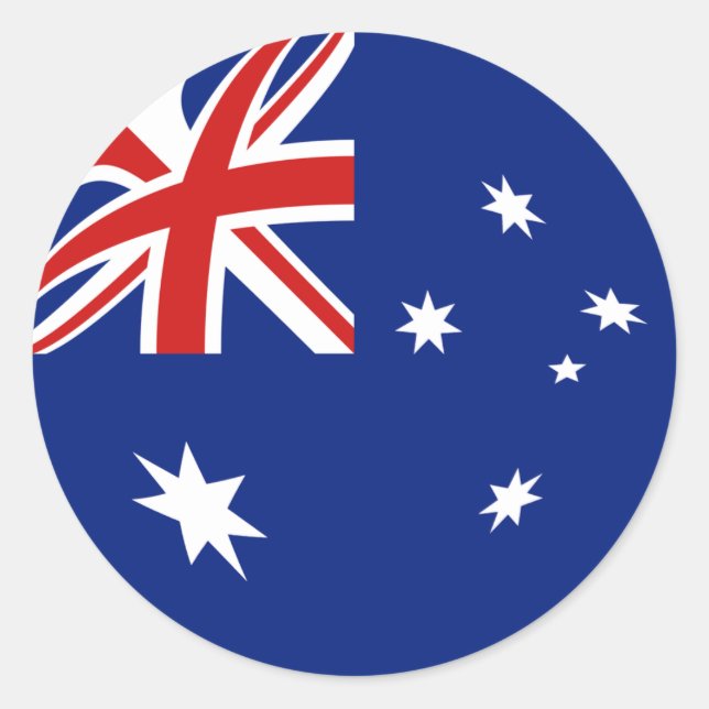 Australia Fisheye Flag Sticker (Front)
