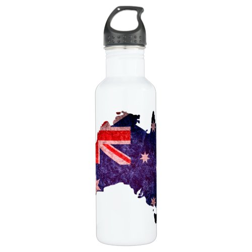 Australia Flag and Map 2 Water Bottle