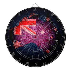 Australia Flag and Map #3 Dartboard With Darts